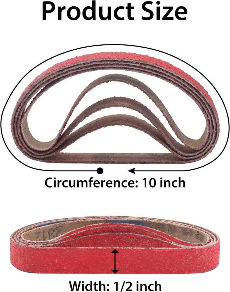 SHUTTLE GENIUS 32 Pack 1/2" x 10" Replacement Knife Sharpener Sanding Belts for Work Sharp WSCMB Combo Knife Sharpener, 80/120/240/400/600/800/1000/2500 Grit Sharpening Belts - Image 3